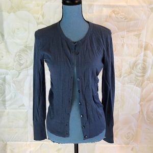 Ann Taylor Cardigan Sweater Button Front Periwinkle Blue Medium
